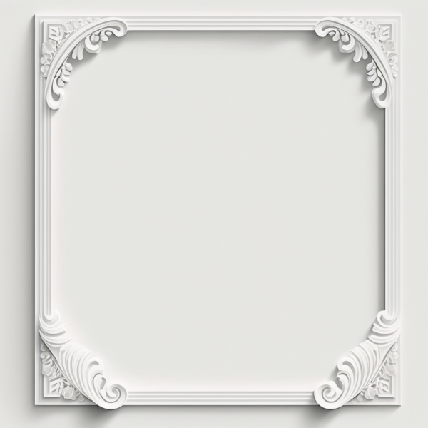 White Border Picture Frame Card